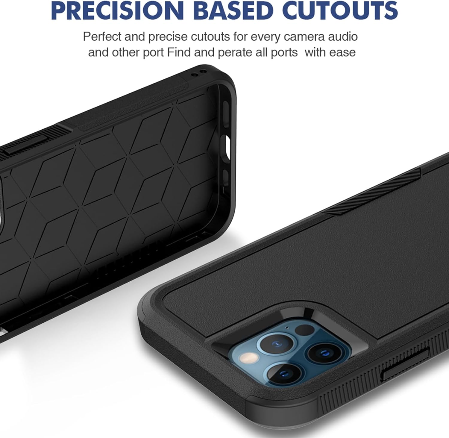 Funda para iPhone 12  iPhone 12 PRO funda protectora de doble capa resistente para teléfono celular, a prueba de golpes, resistente, con protector