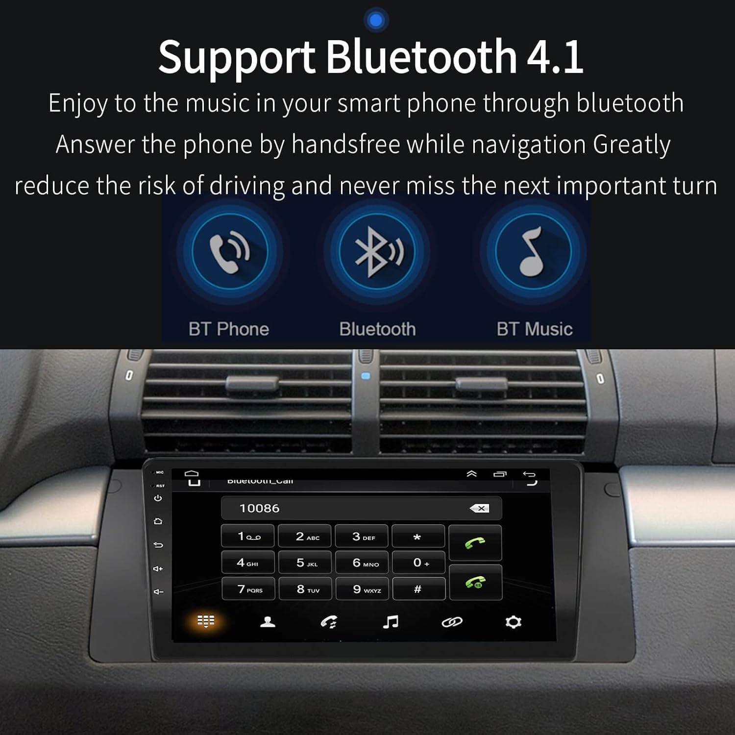 para BMW-E39-1996-2003-Radio, Ezonetronics -Carplay-Radio, con 1G RAM 32G ROM Bluetooth GPS Navegación Pantalla táctil EZoneTronics