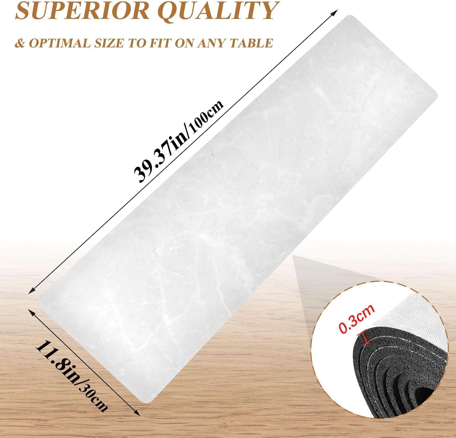 Salvamanteles 2 en 1 para ollas y sartenes calientes, resistente al calor, antideslizante, impermeable, 39 x 12 pulgadas, protector de mesa