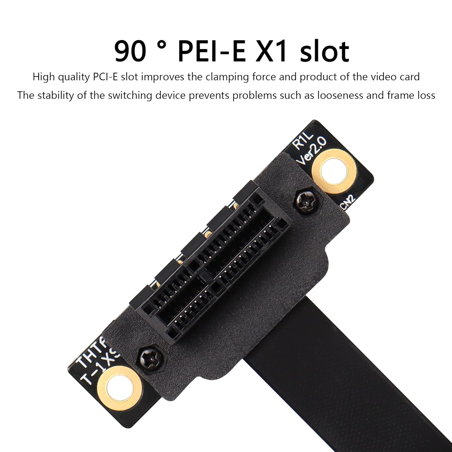 SinLoon Cable de extensión PCIE 3.0, cable de extensión 36PIN 1X, 90 grados PCI Express 1X extender tarjeta, para 1U, 2U chasis 20CM