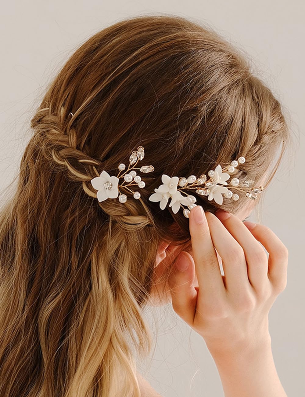 Horquillas para el pelo de boda con diamantes de imitación de perlas, accesorios para el cabello de novia, accesorios para el cabello con perlas de