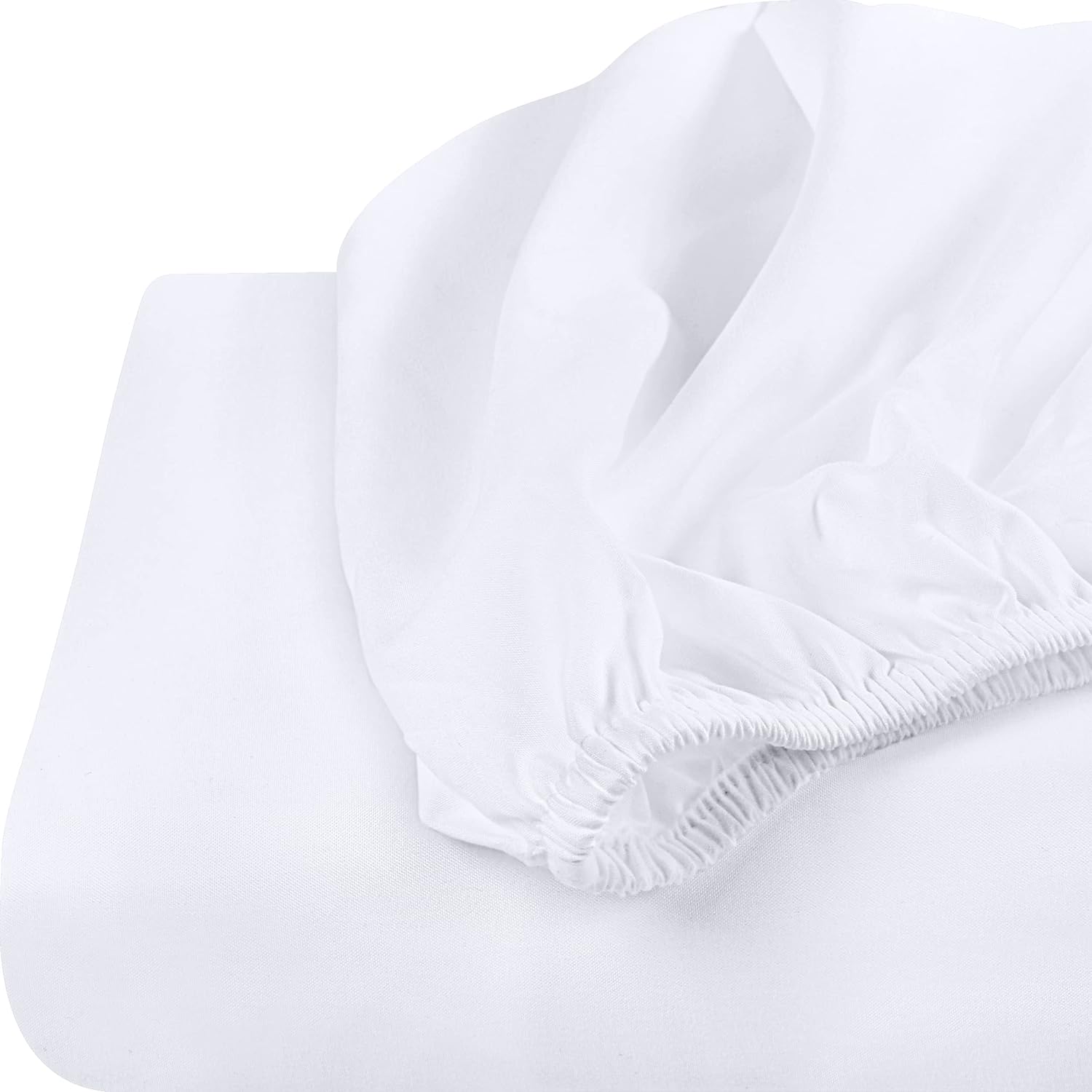 Utopia Bedding Sábanas bajeras de tamaño individual XL, paquete de 2 sábanas inferiores de microfibra suave cepillada, bolsillos profundos,