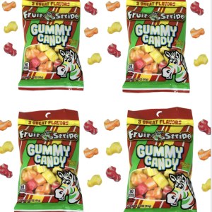 Ferara Zebra Fruit Stripe Gomitas de caramelo 3 grandes sabores Gomitas totales, 3.25 onzas (paquete de 4) Ferara Zebra Fruit Stripe Gomitas de caramelo 3 grandes sabores Gomitas totales, 3.25 onzas (paquete de 4)