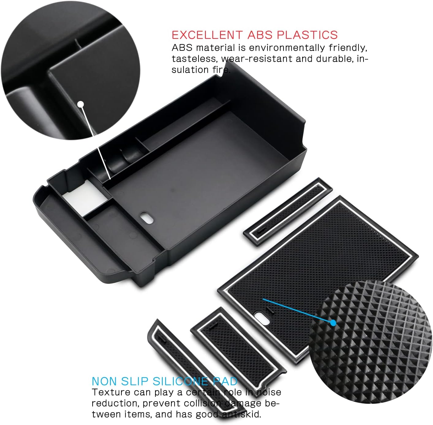 Ruiya Organizador de consola central para CX 30 2020-2024, Mazda CX 30, accesorios CX30, consola central, material ABS, bandeja de consola central