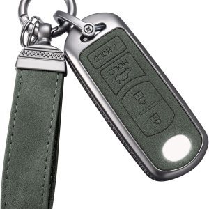 YO&YOYE Compatible con funda para llavero Mazda con llavero, Model2-verde YO&YOYE Compatible con funda para llavero Mazda con llavero, Model2-verde