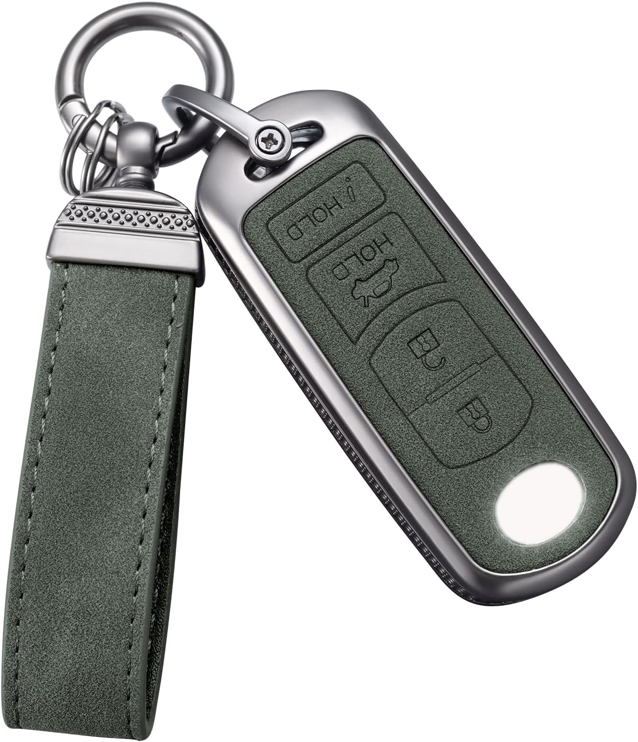 YO&YOYE Compatible con funda para llavero Mazda con llavero, Model2-verde