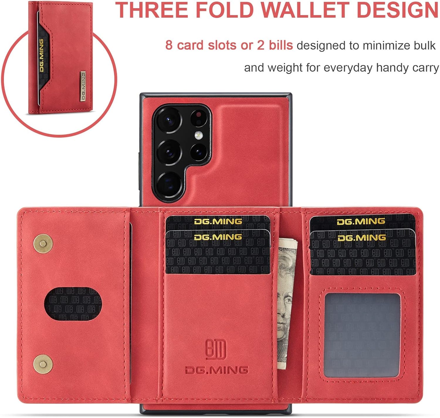 Funda magnética separable de cuero 2 en 1 para Samsung Galaxy S22 S21 S20 Ultra Plus FE Note 20 Shell, cubierta trasera con soporte para tarjetas