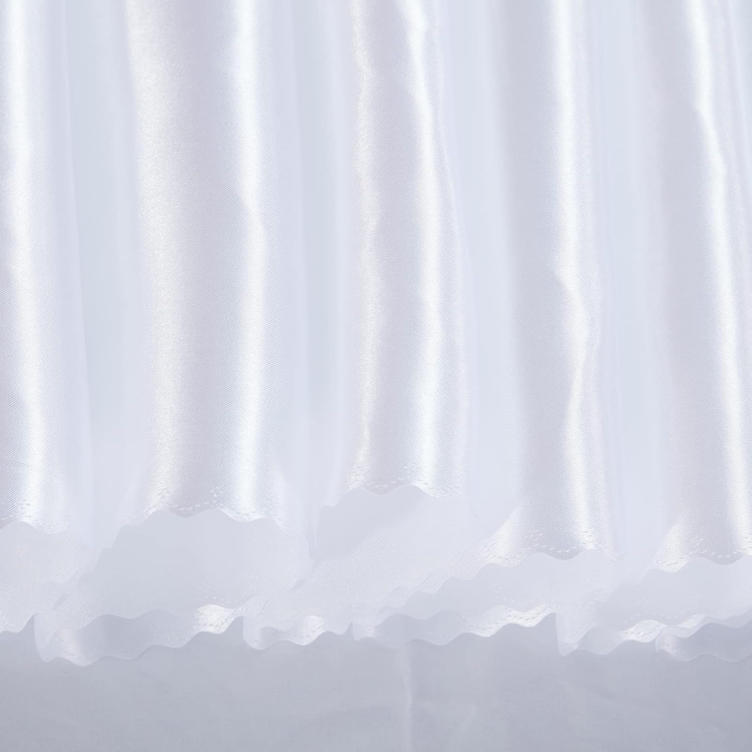 Homiest 1 paquete de mantel de satén de 60 x 84 pulgadas, mantel blanco superpuesto brillante, mantel rectangular sedoso, manteles de satén para