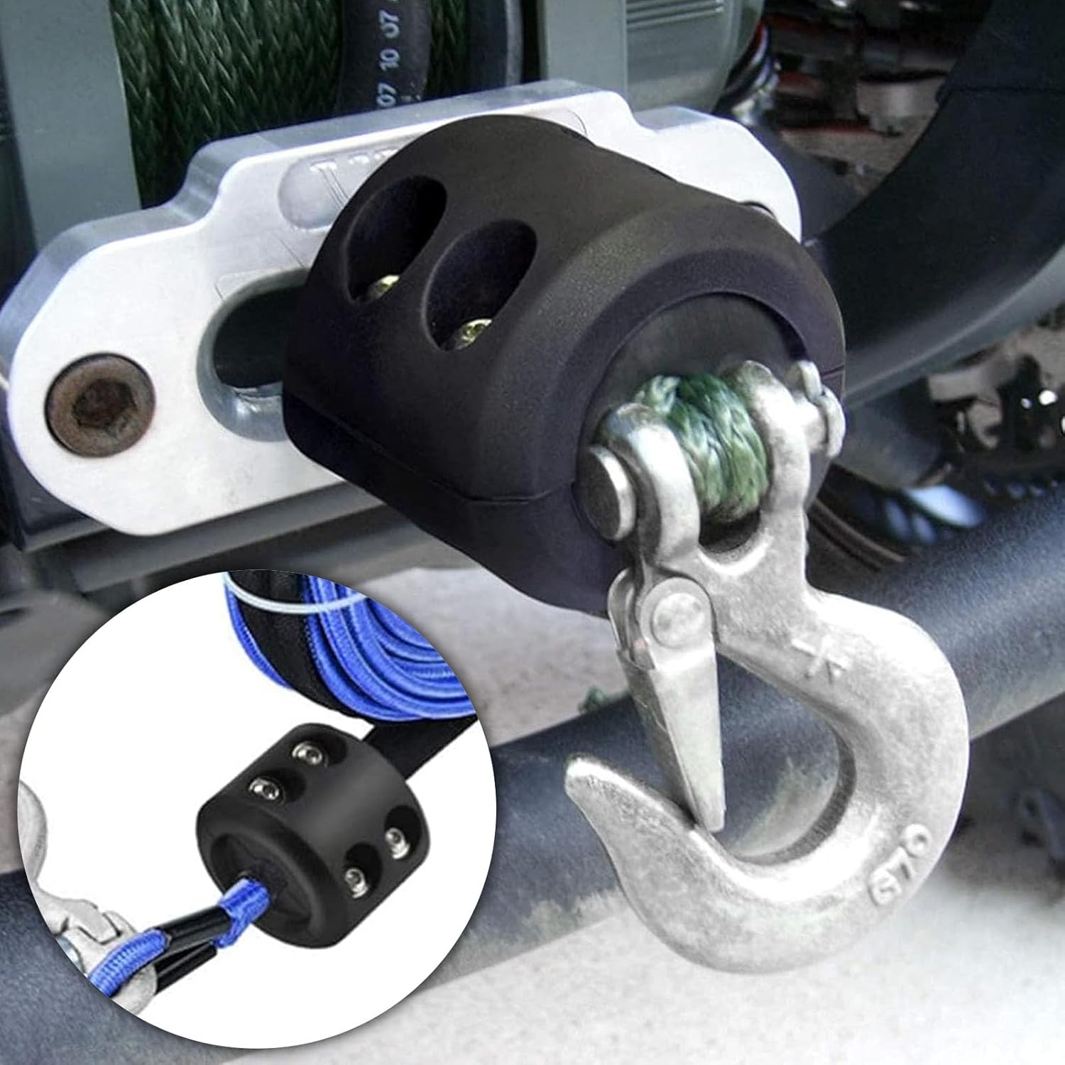 pvotawp Tapón de goma para cabrestante, accesorios de cabrestante para camión, UTV, ATV, SUV, ORV, tapón de gancho de cable de cabrestante