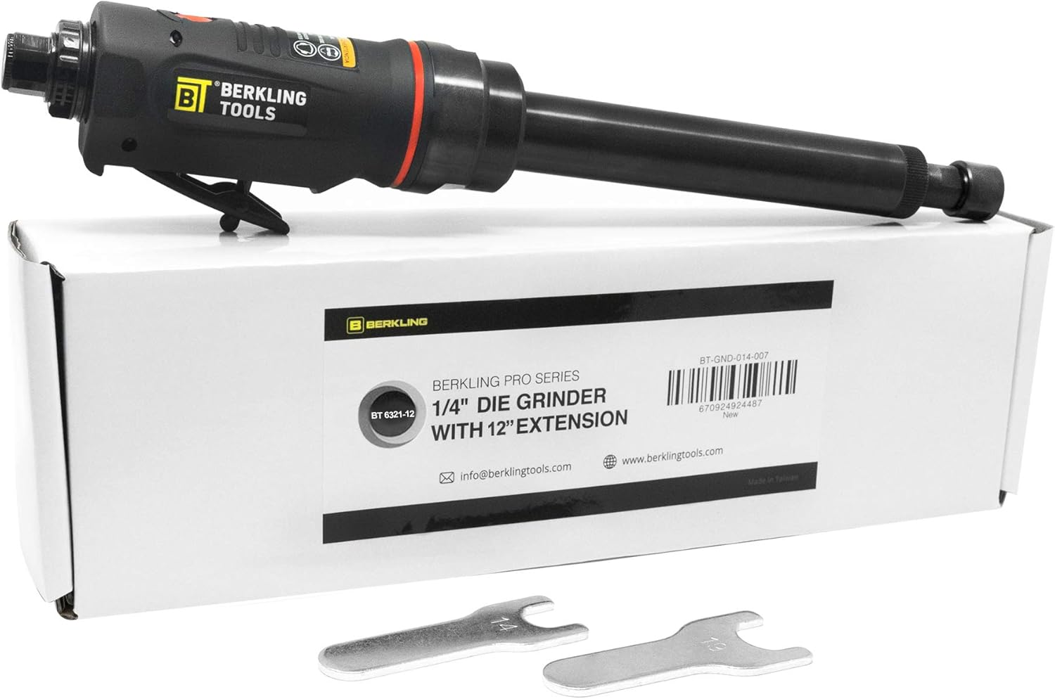 BT 6321-12 – Molinillo de troquel de aire recto de 12 pulgadas de extensión extra larga de 14 pulgadas, grado profesional, resistente, variable de