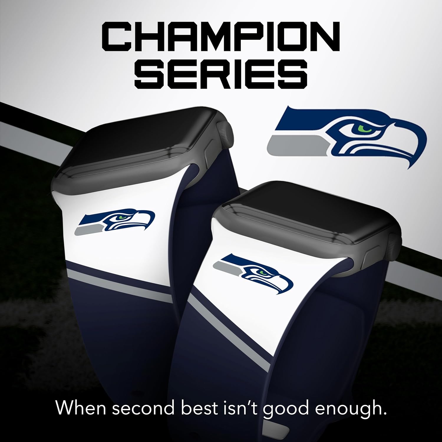 Game Time Seattle Seahawks HD Champion Series – Correa de reloj compatible con Apple Watch