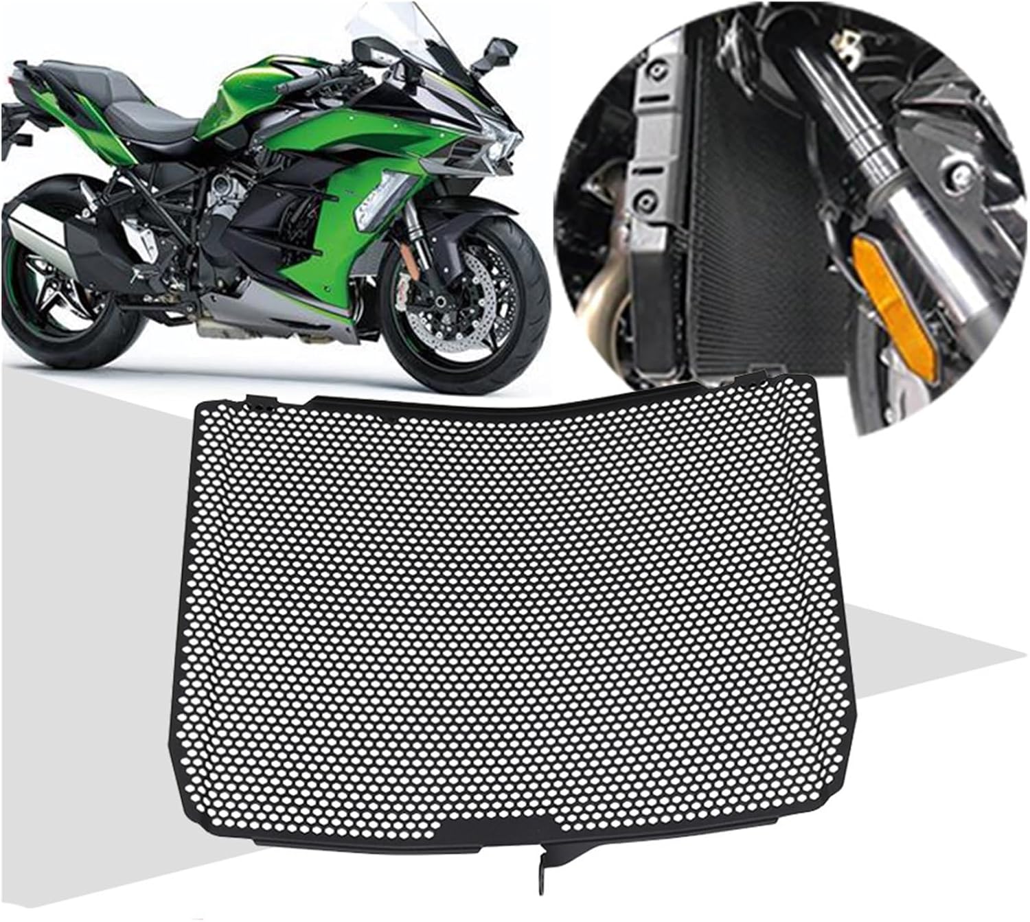 Para Kawasa y ki ZH2 Z H2 Ninja H2 SX R H2R SX SE Accesorios de motocicleta Radiador Cubierta protectora Rejilla Protector de parrilla