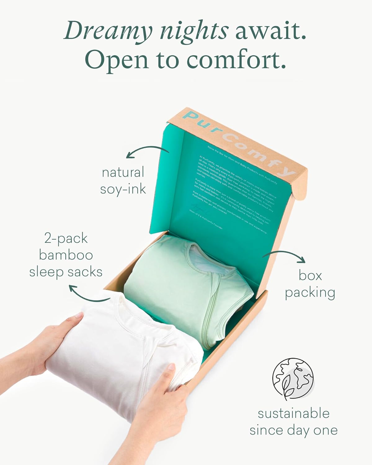 PurComfy Saco de dormir acolchado súper suave, 2.5 TOG de viscosa de bambú de primera calidad, saco de dormir cálido para bebé, manta gruesa para