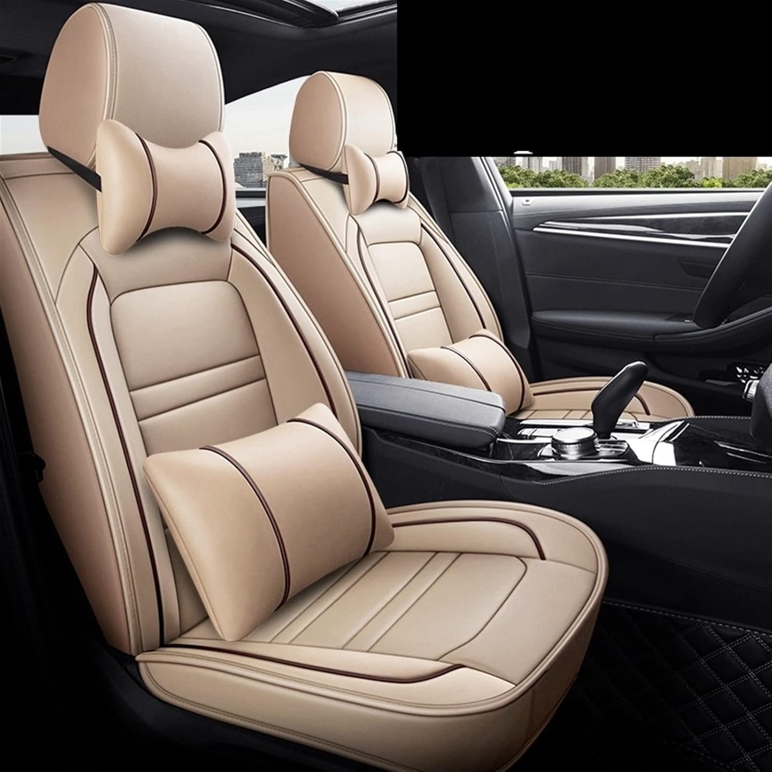 ZEntoy Juego completo de fundas de asiento de automóvil compatibles con Nissan Qashqai J11 J10 X-Trail T32 Juke Navara D22 Leaf Tiida Np300 Versa