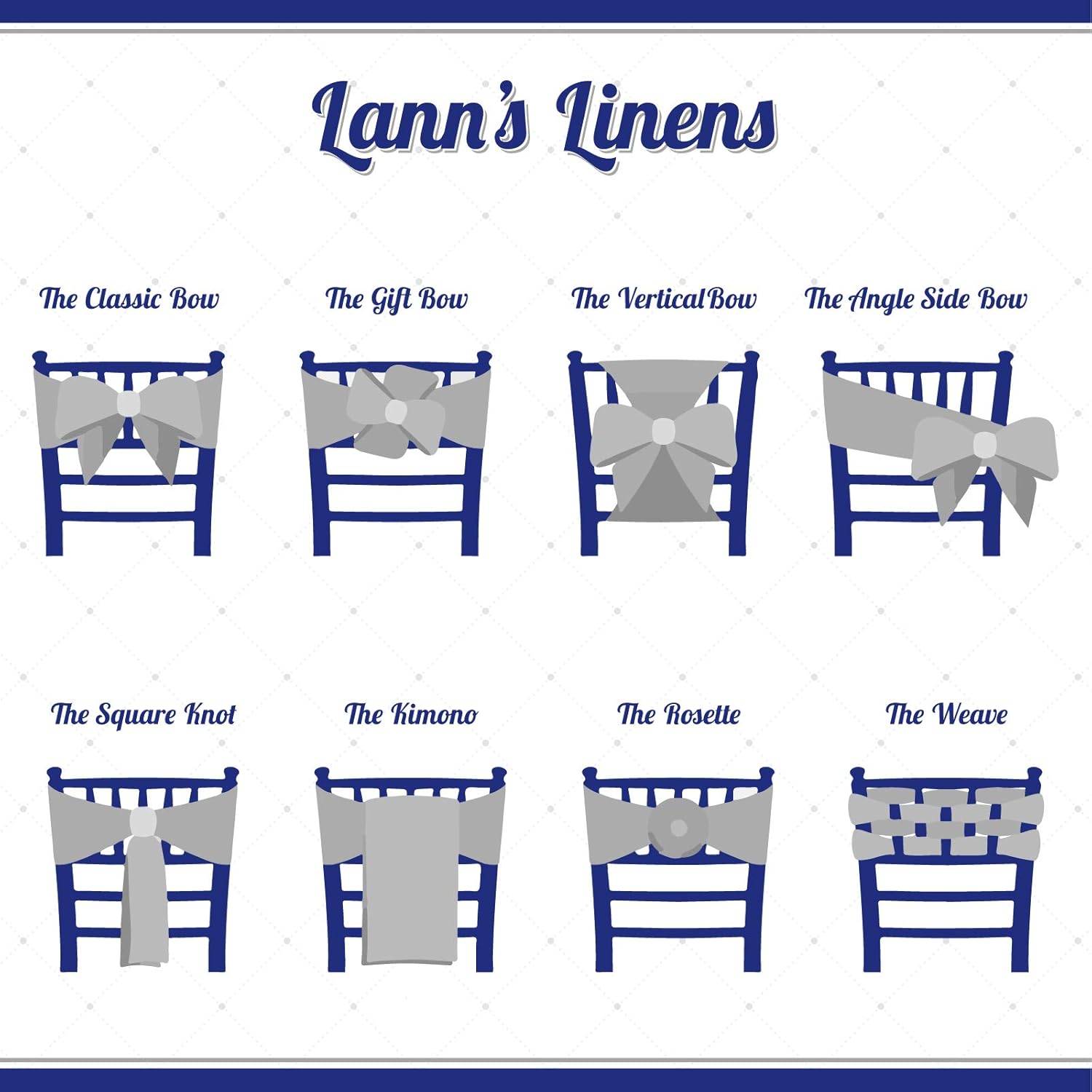Lann’s Linens, fajas y moños de organza para sillas, para casamientos o banquetes. Múltiples colores disponibles. 10 unidades.
