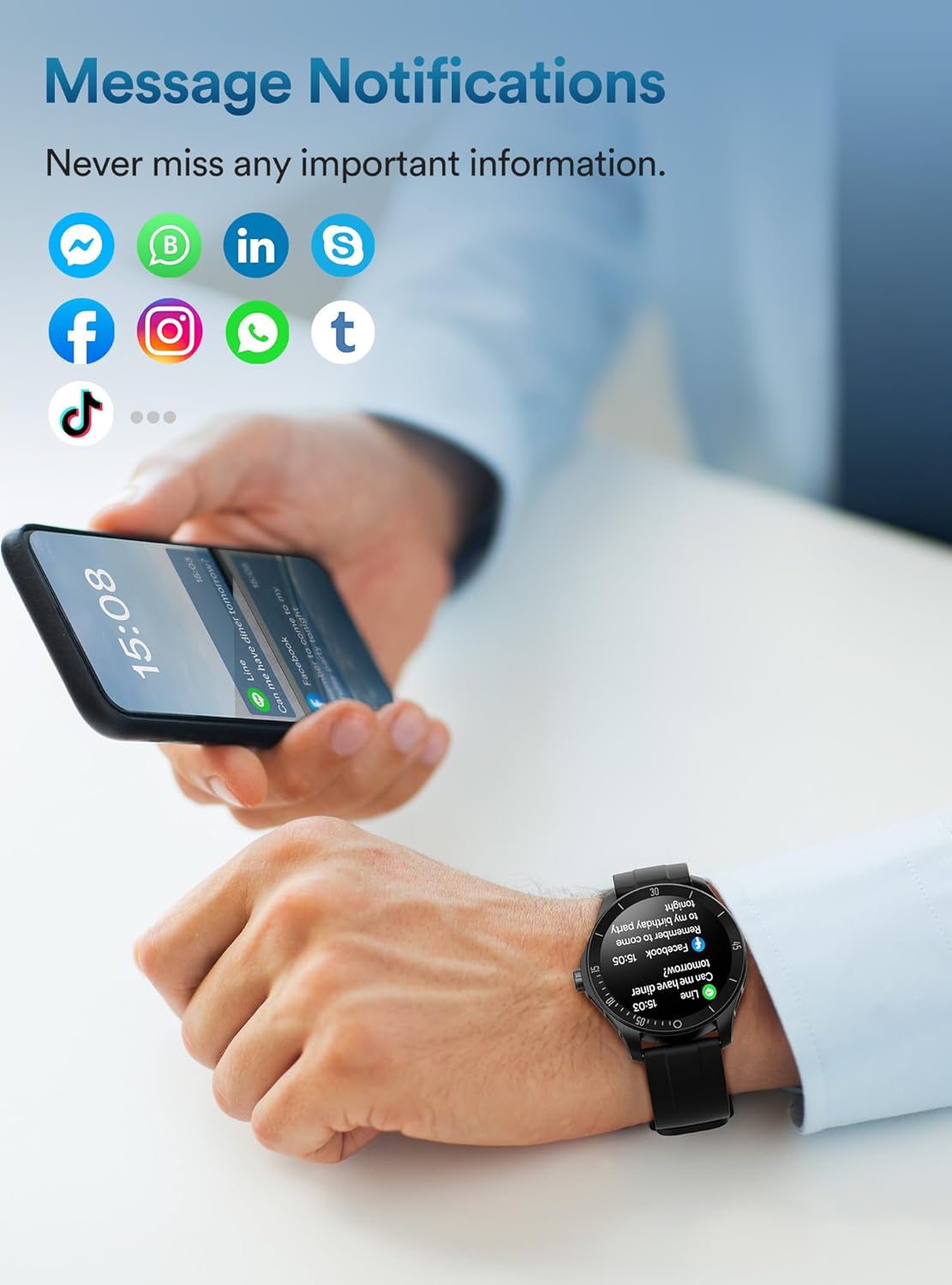 Quican Reloj inteligente, rastreador de fitness con altavoz de llamadas Dail, pantalla táctil HD IP68 resistente al agua, 100 modos deportivos,