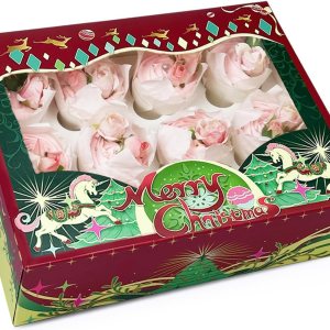 12 recipientes para cupcakes, 16 paquetes de cajas de cupcakes de Navidad, 12 cajas para cupcakes con ventana de 13 x 10 x 3.5 pulgadas 12 recipientes para cupcakes, 16 paquetes de cajas de cupcakes de Navidad, 12 cajas para cupcakes con ventana de 13 x 10 x 3.5 pulgadas