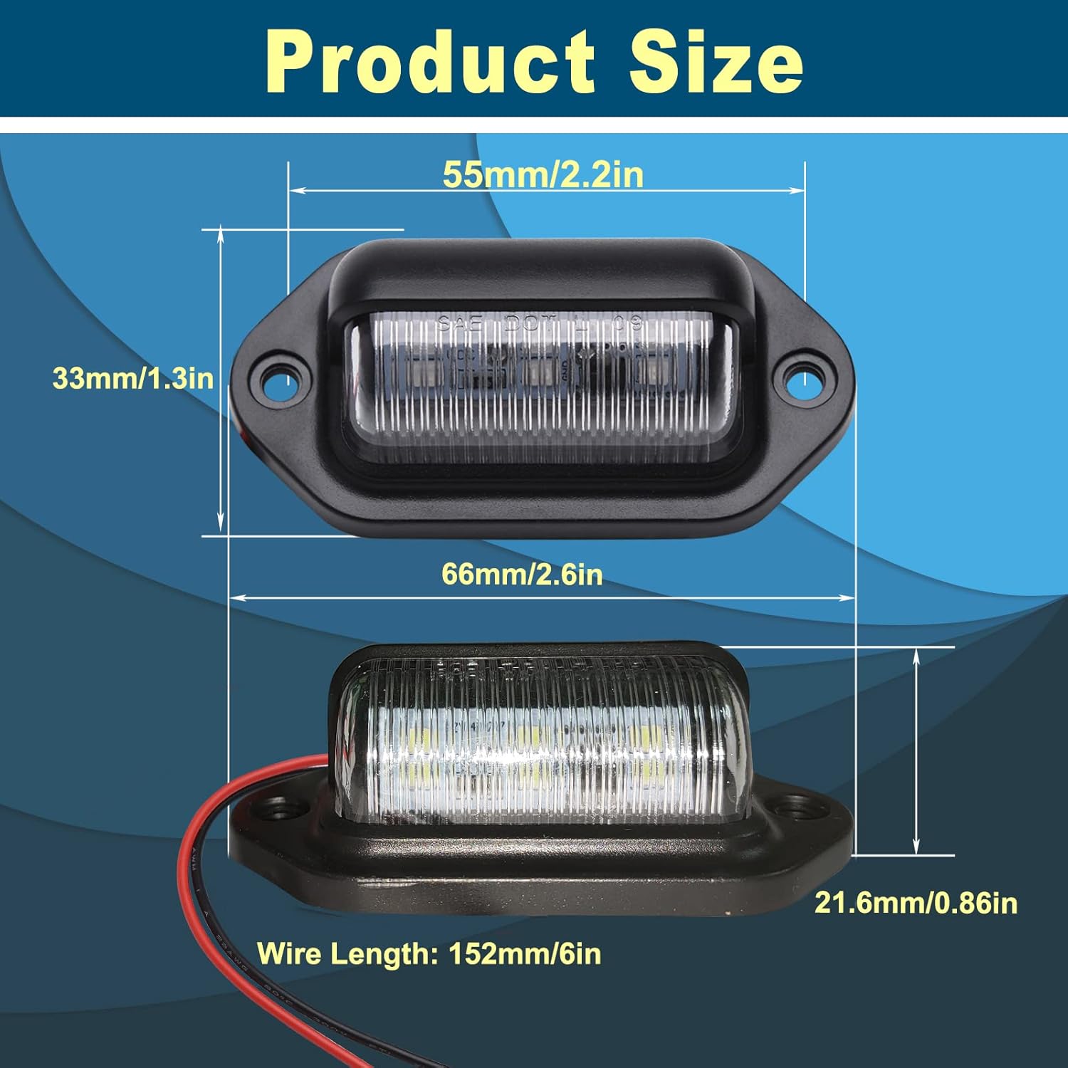 6smd – Luz para placa de matrícula