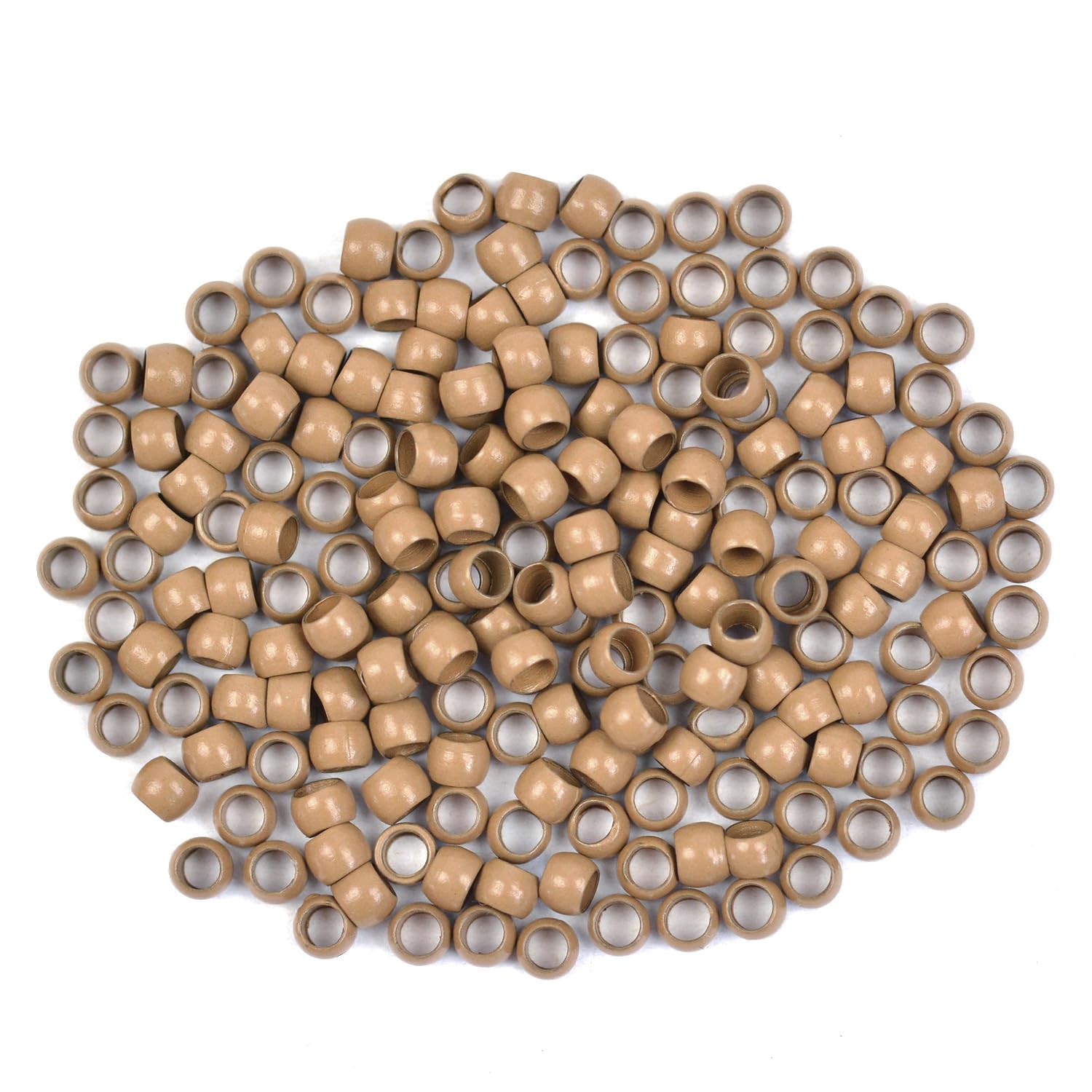 200 cuentas nano de 0.118 pulgadas (0.118 in), microenlaces de cobre, nano anillos, cuentas de cabello para extensiones de cabello (rubio oscuro)