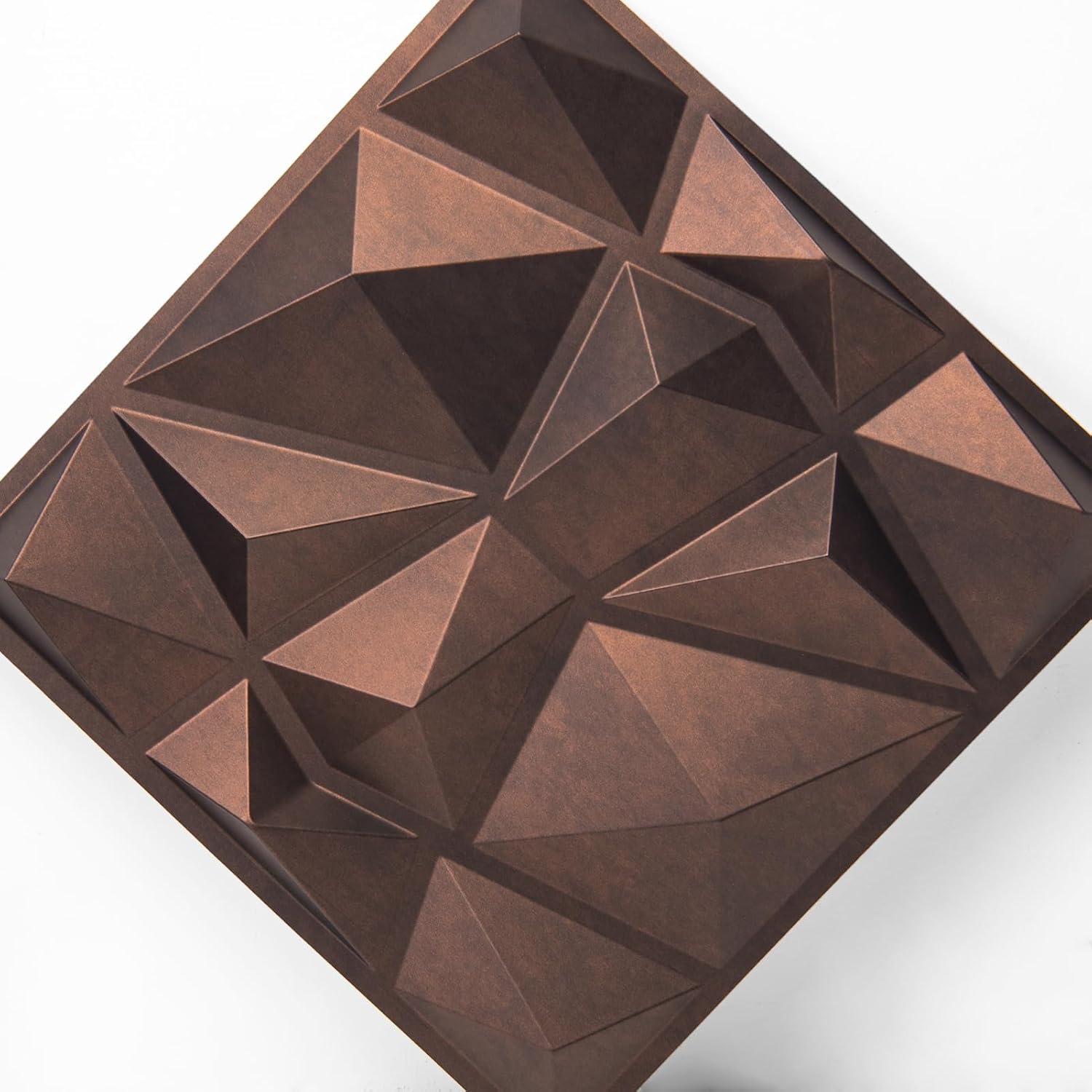 Art3d Textures A10038AC – Paneles de pared 3D con diseño de diamante de cobre antiguo para decoración de pared interior, paquete de 12 azulejos de