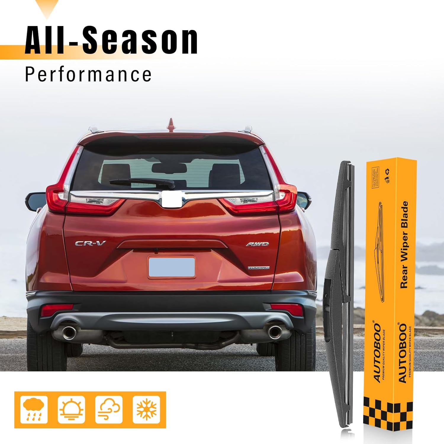 AUTOBOO Repuesto de limpiaparabrisas trasero de 10 pulgadas para Leaf QX80 QX56, Outlander RVR, SX4, repuesto de equipo original de alto rendimiento