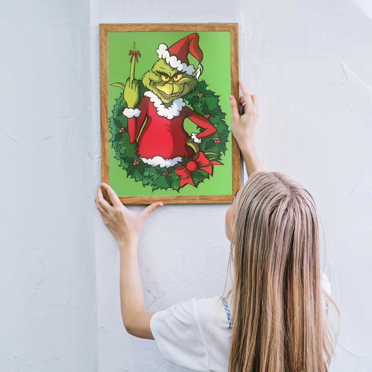 MOGTAA Kits de arte de diamantes de Navidad para adultos, kits de arte de diamantes Grinch para principiantes, kits de puntos de diamante 5D,