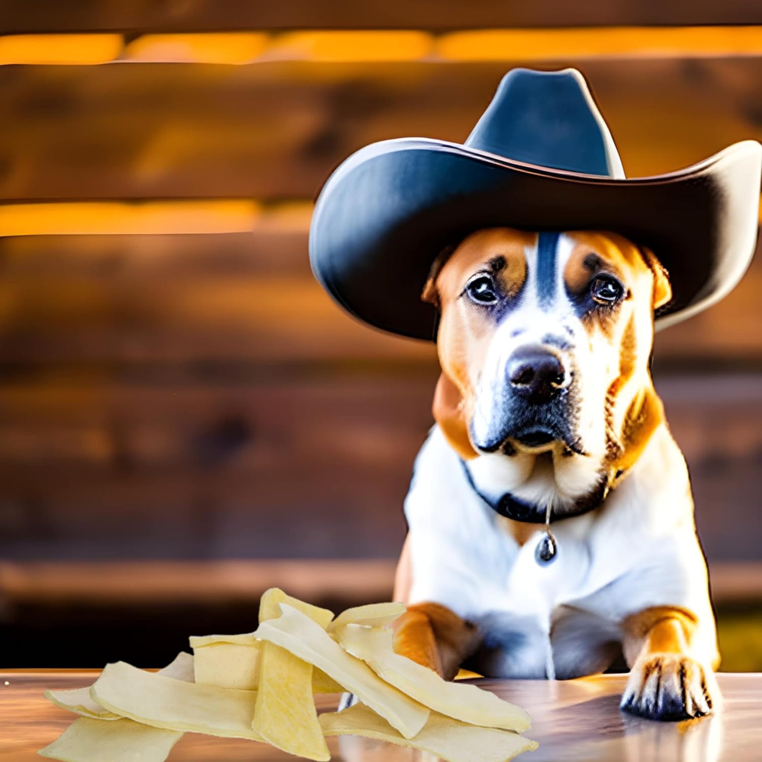 Cowdog Chews Chips de cuero crudo natural  Golosinas prémium de larga duración para perros con pieles de res de corte grueso (5 libras)