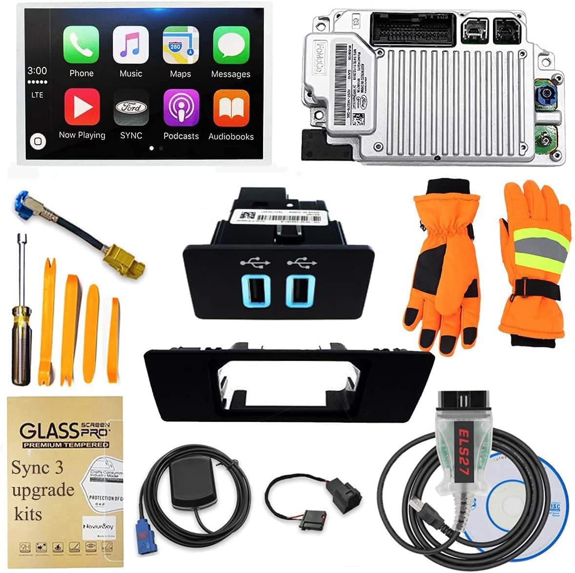 Kit de actualización SYNC 3 2021, se adapta a Ford Explorer 2014, SYNC 2 a SYNC 3.4 MyFord Touch (MFT), incluye pantalla de 8 pulgadas, módulo APIM,