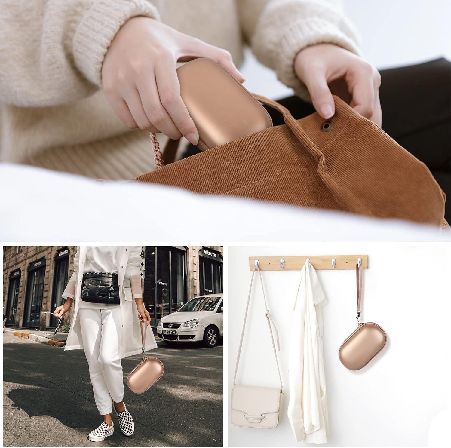Estuche portátil 2 en 1 para lentes de contacto y funda para lentes, estuche de contacto de viaje con kit de almacenamiento de remojo incluido