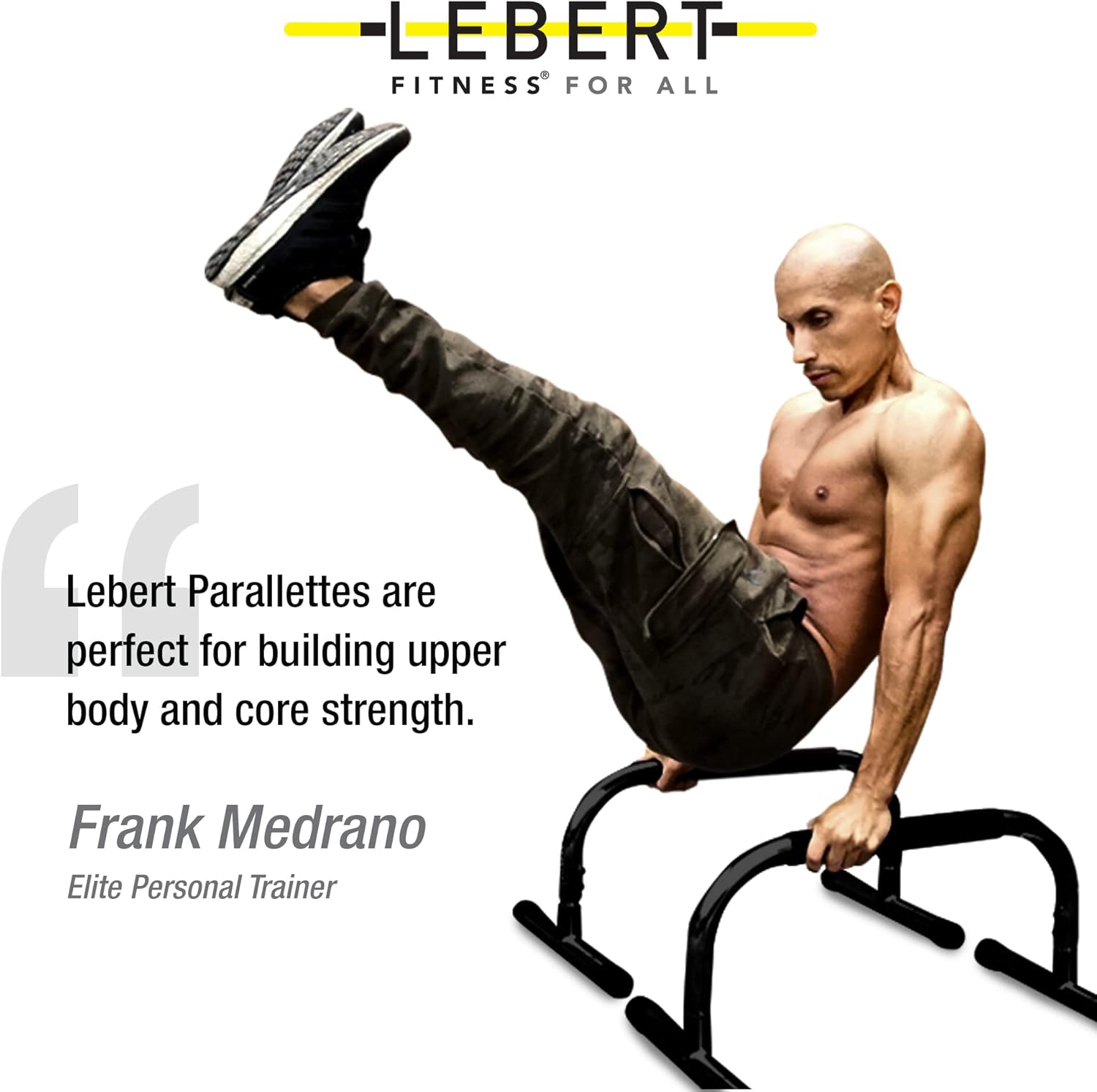 Lebert Fitness Parallette – Soporte de estación de inmersión para barras de empuje, perfecto para el hogar y el garaje, equipo de ejercicio,