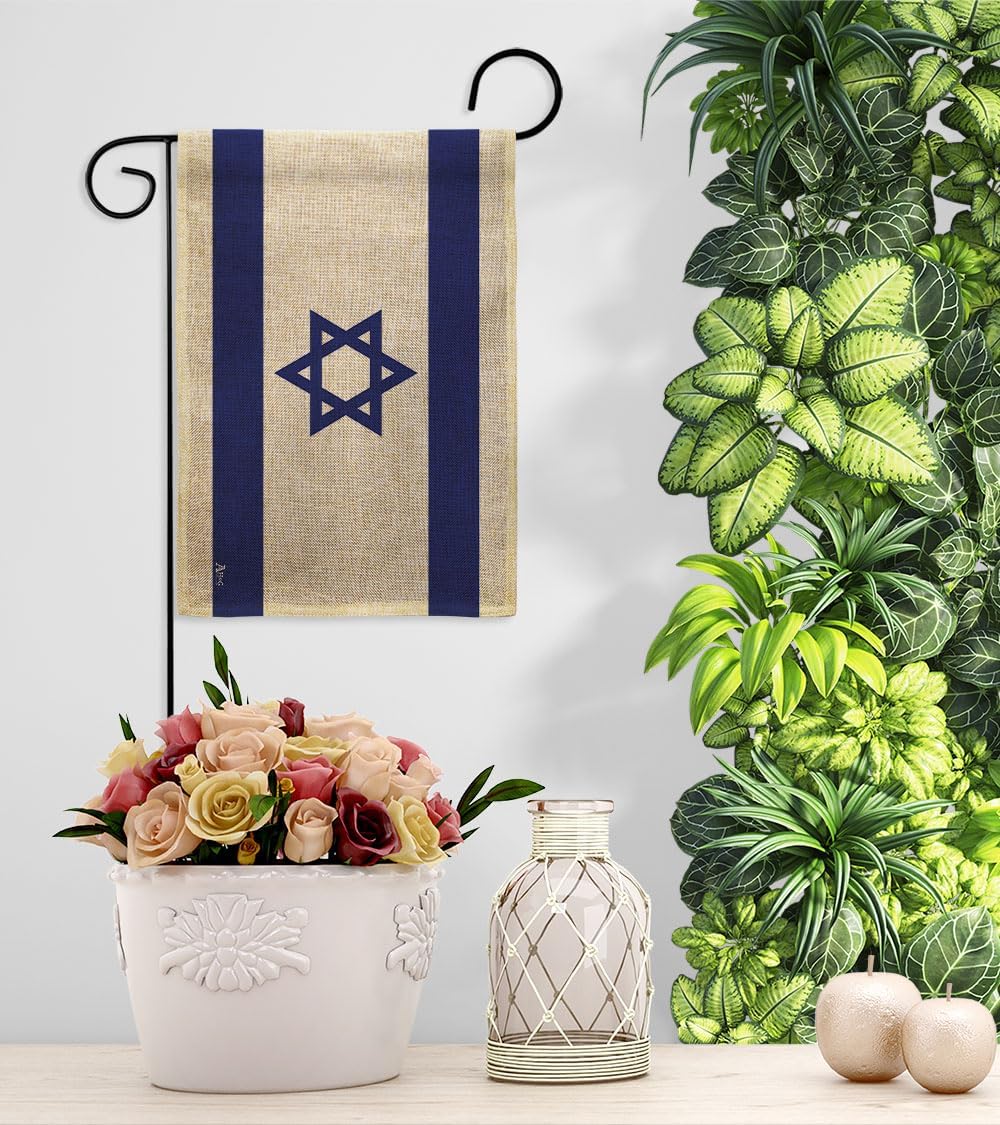 Bandera de Israel Bandera de arpillera israelí Bandera de pared césped, puerta de habitación, póster al aire libre, tapiz interior para el hogar,