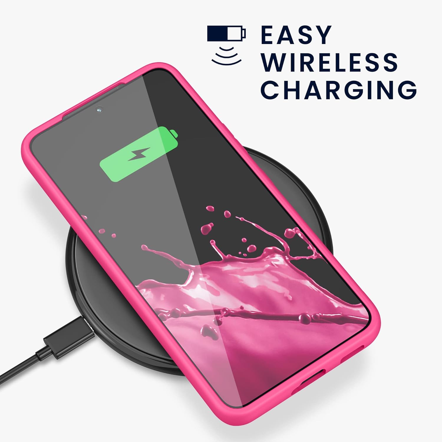 kwmobile Funda compatible con Samsung Galaxy S22 – Funda protectora de silicona TPU suave y delgada – Rosa neón