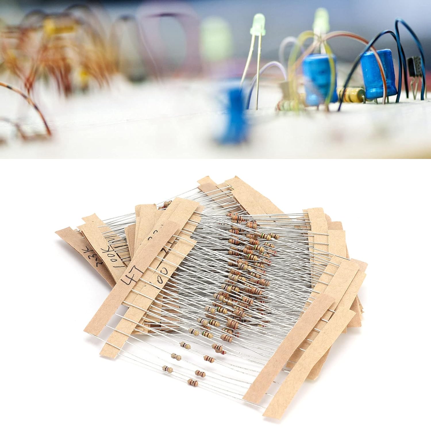 Resistencia surtida, estabilidad práctica de grafito de 10 1 M, kit de resistencias duradero para experimentos para proyectos de bricolaje
