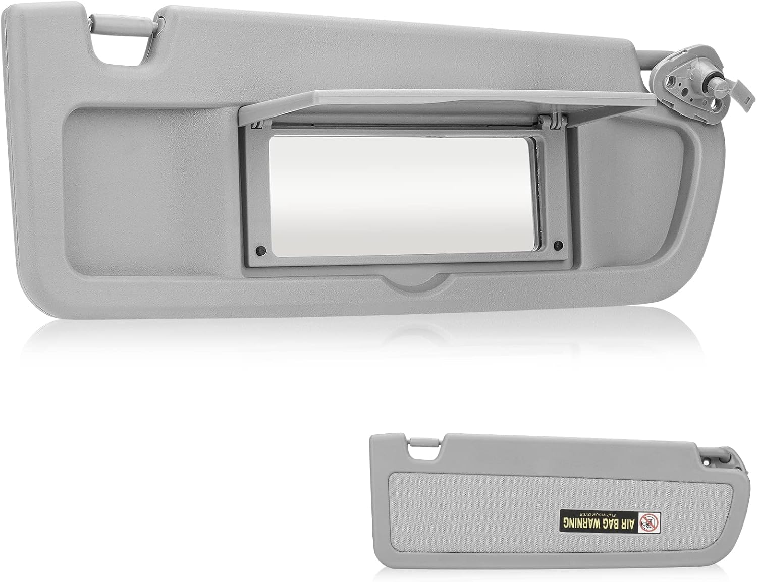 Visera solar del lado del pasajero derecho para Honda Civic EX LX Sedan SI Coupé 2006 2007 2008 2009 2010 2011 83230-SNA-A01ZA (gris)