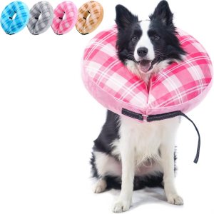 BEAUTYZOO Collar inflable con cono para perros pequeños, medianos y grandes, collar electrónico suave para recuperación de mascotas, alternativa BEAUTYZOO Collar inflable con cono para perros pequeños, medianos y grandes, collar electrónico suave para recuperación de mascotas, alternativa