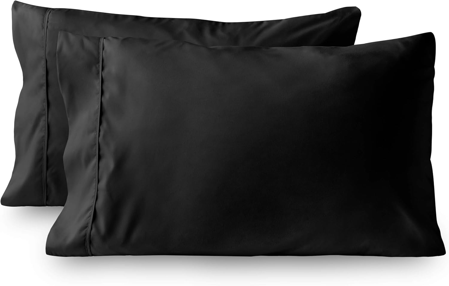 Funda de almohada 100% algodón ultrasuave de 800 hilos, duradera y sedosa, tejido de satén de algodón puro (funda de almohada tamaño estándar),