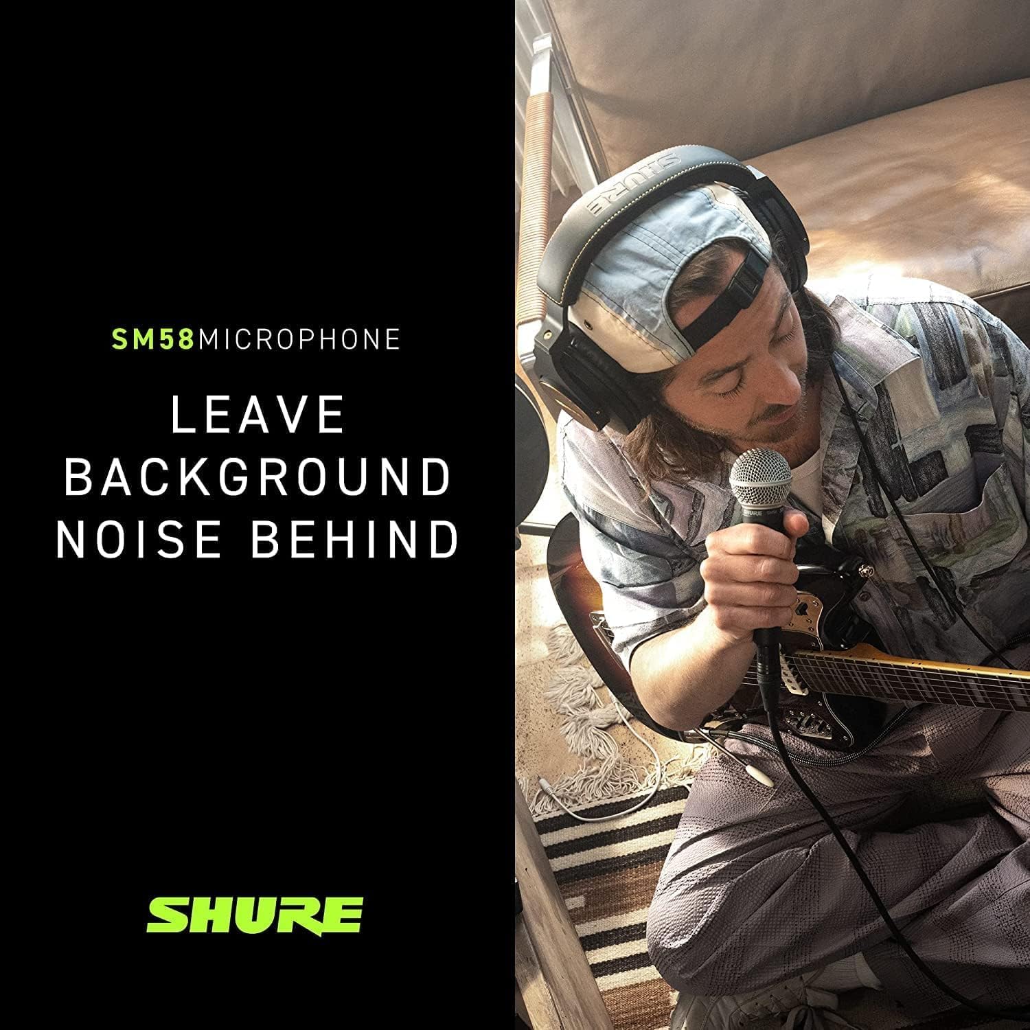 Shure Paquete de micrófono SM58-LC con interfaz digital MVX2U XLR a USB con conector para auriculares, preamplificador integrado con control de