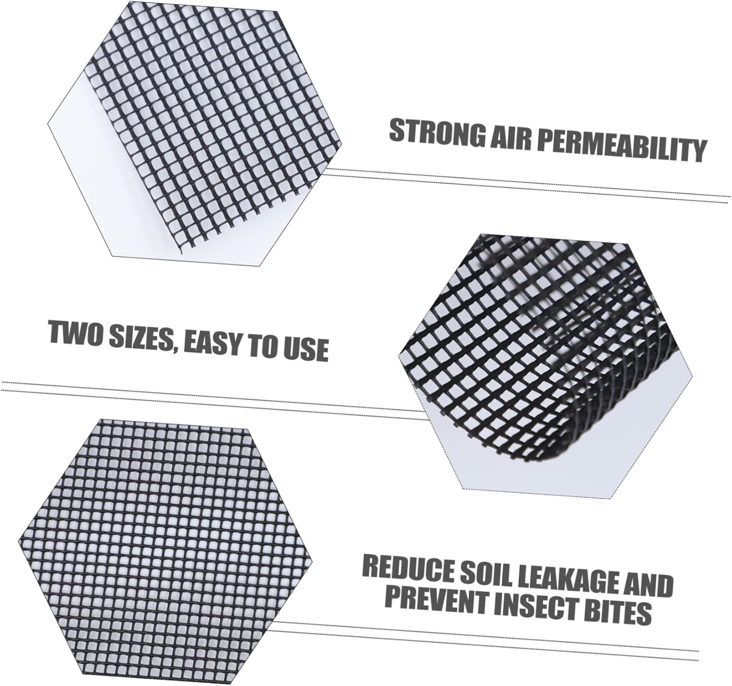 Yardwe 30 Pcs Flower Pot Bottom Mesh Bonsai Bottom Grid Mat Plastic Mesh Screen Garden Pots Hole Mesh Pad Planter Hole Mesh Screens Flower Pot Mesh