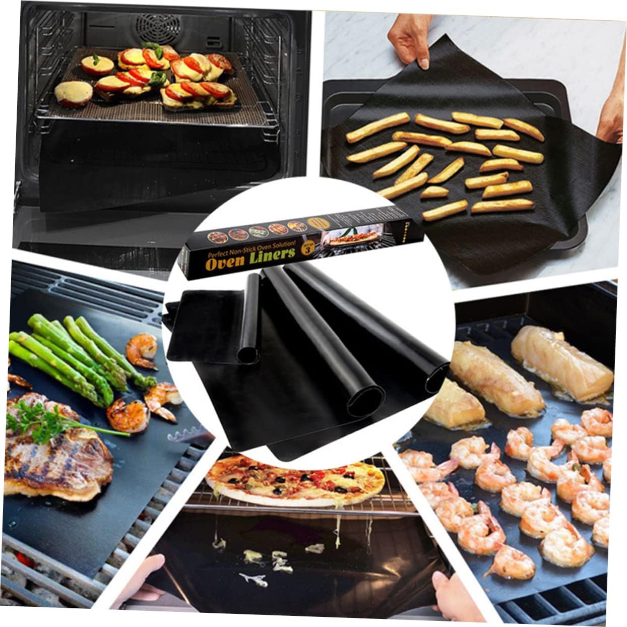 Traje para hombre, 4 piezas, tapete para barbacoa, alfombrillas para parrilla, alfombrilla para barbacoa, alfombrilla para parrilla, antiadherente,