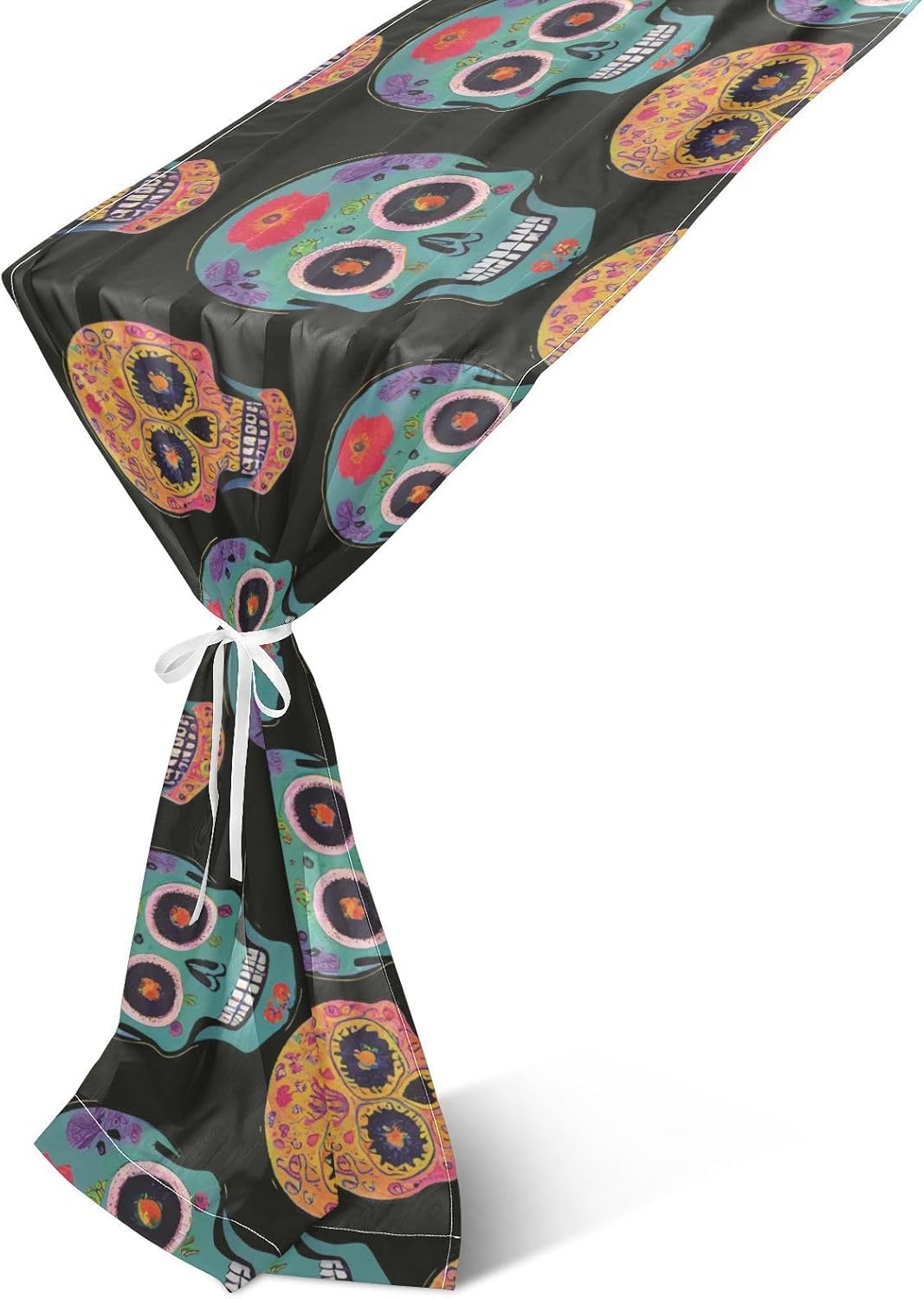 Skulls Table Runner Fall Table Runners for Desk Decor Halloween Table Runner 108 Inches Long