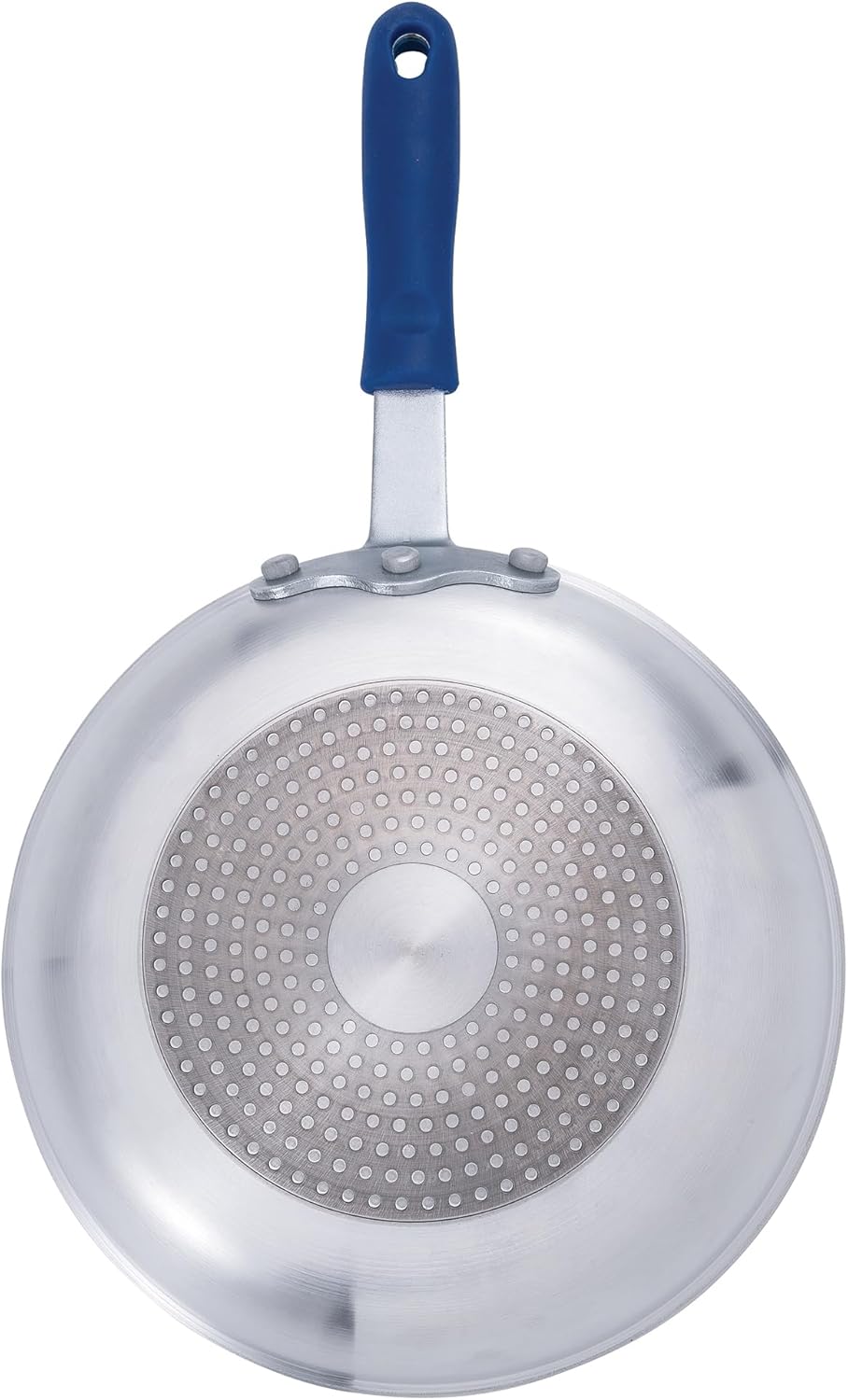 Winco Sartén de aluminio de grado comercial con mango Stay Cool, compatible con inducción, acabado antiadherente, 12 pulgadas