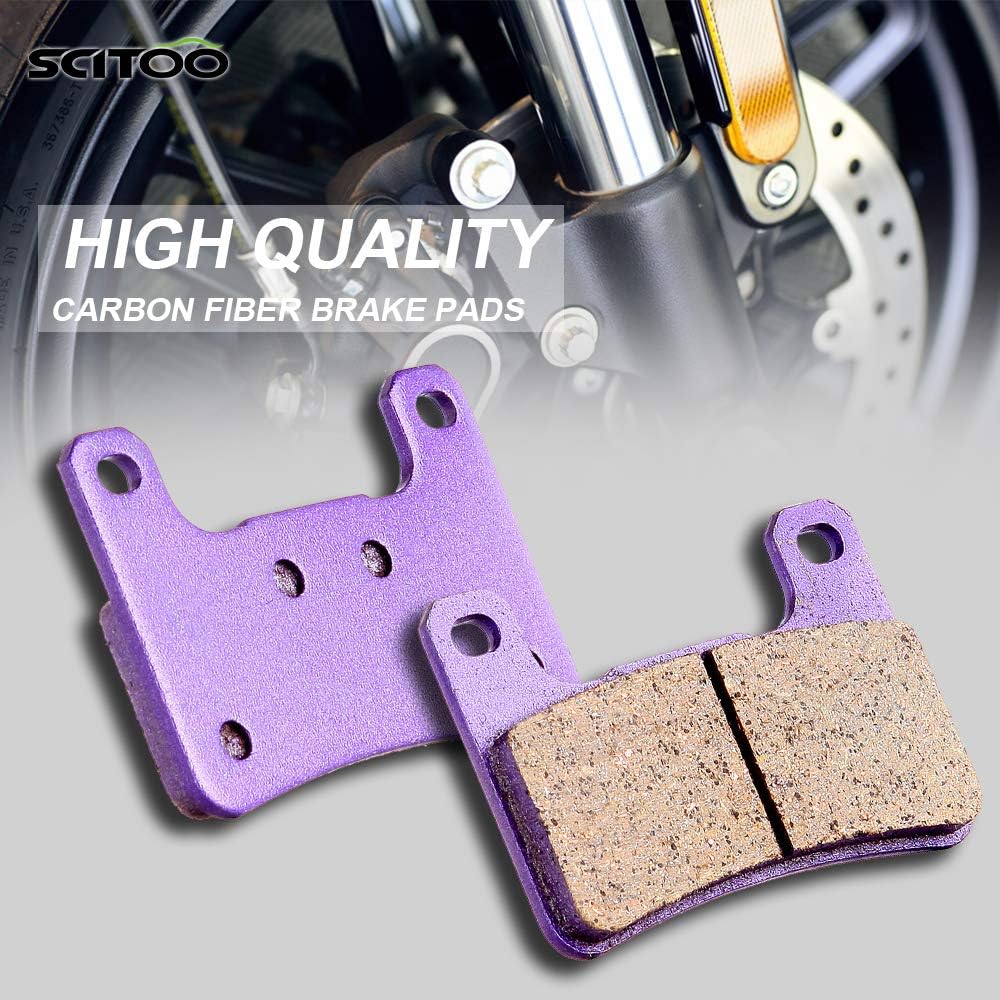 SCITOO Pastillas de freno de fibra de carbono aptas para 06 07 08 09 Suzuki, 08 09 11 12 para Suzuki Hayabusa, 13 para Suzuki Hayabusa GSX1300RA ABS