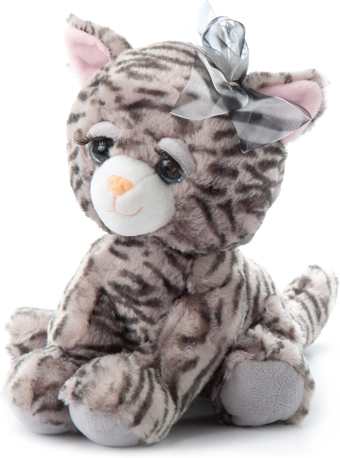 The Petting Zoo, Lash’z – Gato atigrado gris de peluche, regalos para niñas, juguete de peluche de 10 pulgadas