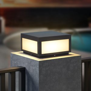 Luz de pilar de poste para exteriores, IP65, impermeable, de aluminio, moderna, de lujo, regulable, 15 W, luces de columna LED, iluminación urbana Luz de pilar de poste para exteriores, IP65, impermeable, de aluminio, moderna, de lujo, regulable, 15 W, luces de columna LED, iluminación urbana