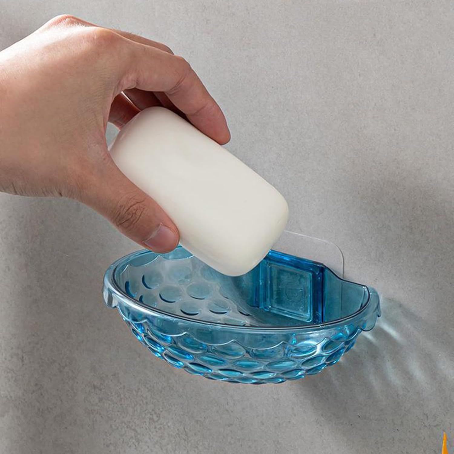 Jabonera sin perforación, soporte para jabón montado en la pared, esponja para jabón, accesorios de baño, platos de jabón autoadhesivos, decoración