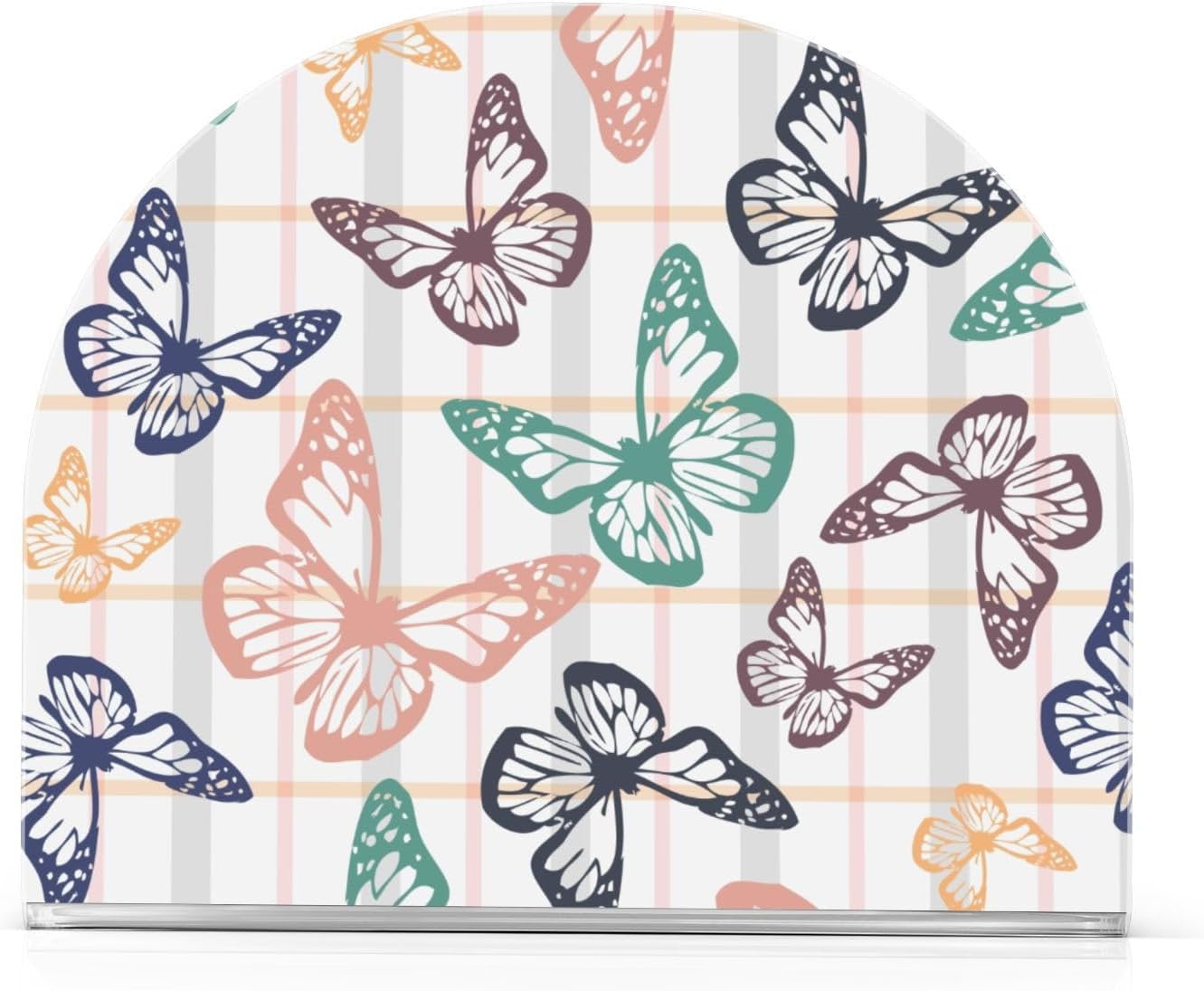 Napkin Holder Spring Colored Butterflies Napkin Holders for Tables, Clear Acrylic Napkin Holders Cocktail Napkin Holder for Kitchen Restaurant Bar