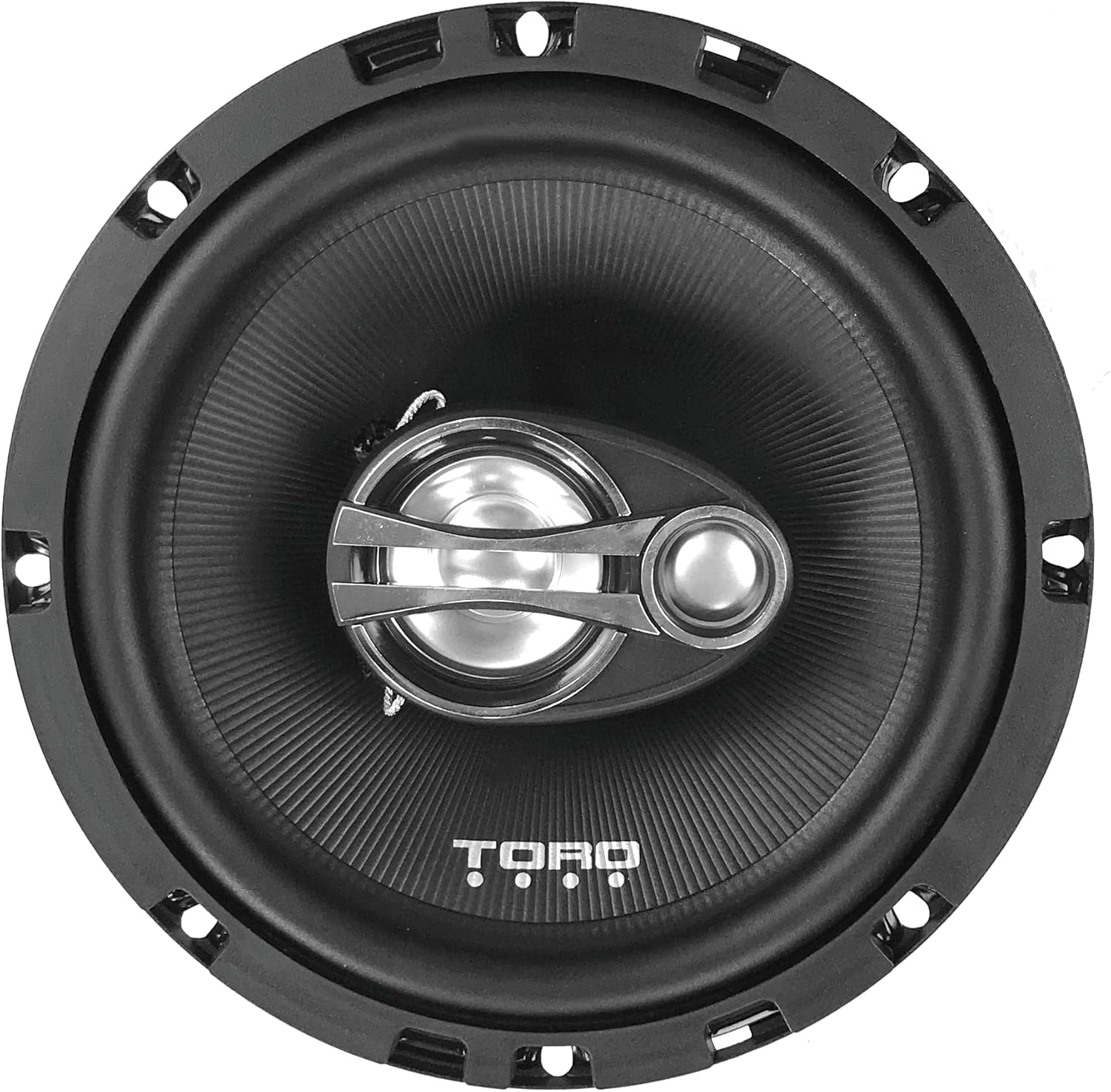 TORO TECH  F6, 6.5 Inch 3-Way Coaxial Car Speaker Set – 120 Watt MAX  60 Watts RMS, Ferro Fluid Tweeters, 4 Ohm, 1 KSV Voice Coils. Two Speaker Set