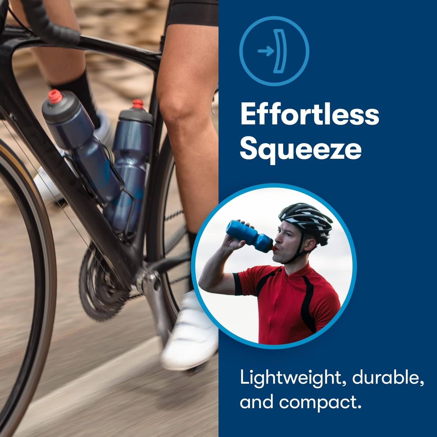 Polar Bottle Breakaway – Botella de agua aislada, con ondas, de pared simple, para ciclismo y deportes, mantiene el agua fría, para la mayoría de