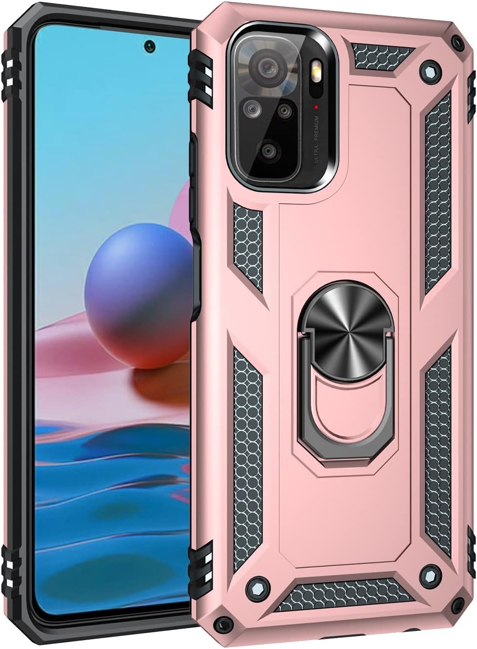 Funda protectora para Xiaomi Redmi Note 10, para Xiaomi Redmi Note 10S, funda para teléfono móvil con soporte magnético, funda de protección
