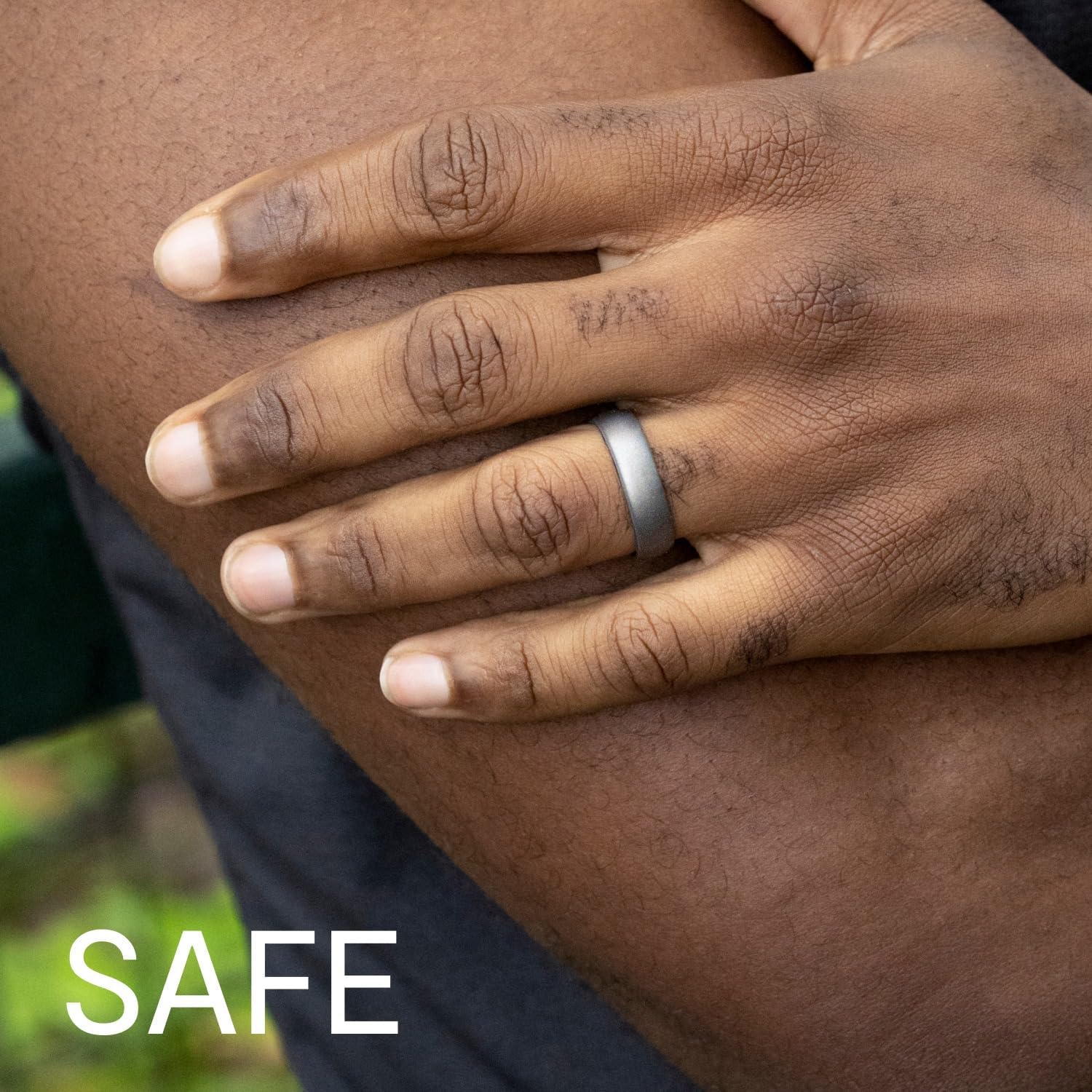 ROQ Anillos de silicona para mujer transpirable Anillo de boda de silicona para mujer  Banda de goma de silicona de grado médico  Anillo de boda